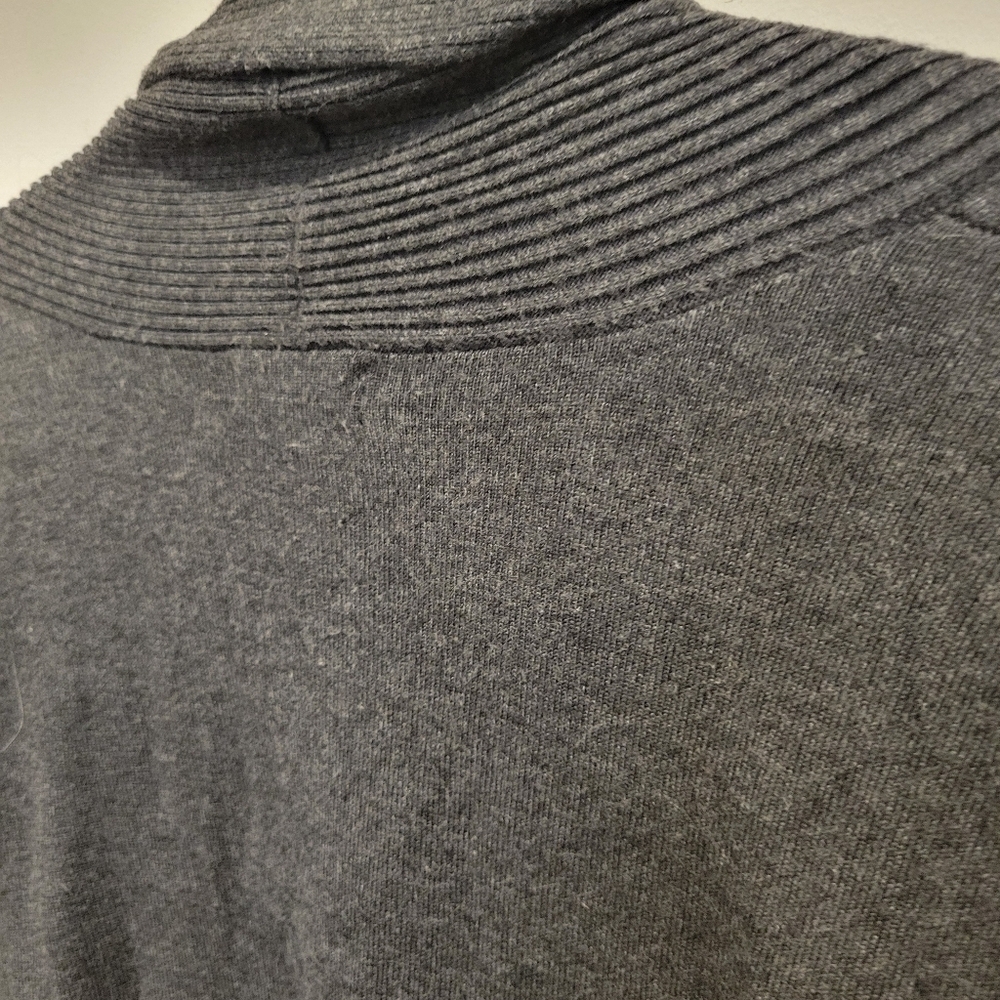 Dalia Open Front 3/4 Knit Casual Sweater Warm Light Soft Grey Large - Picture 4 of 7